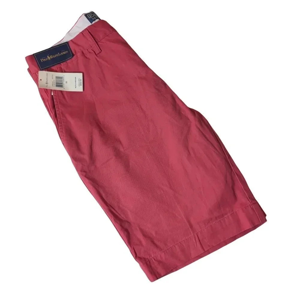 Polo Ralph Lauren Mens Classic Fit Chino Shorts Pink Cotton Sz 32 NWT $70